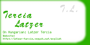 tercia latzer business card